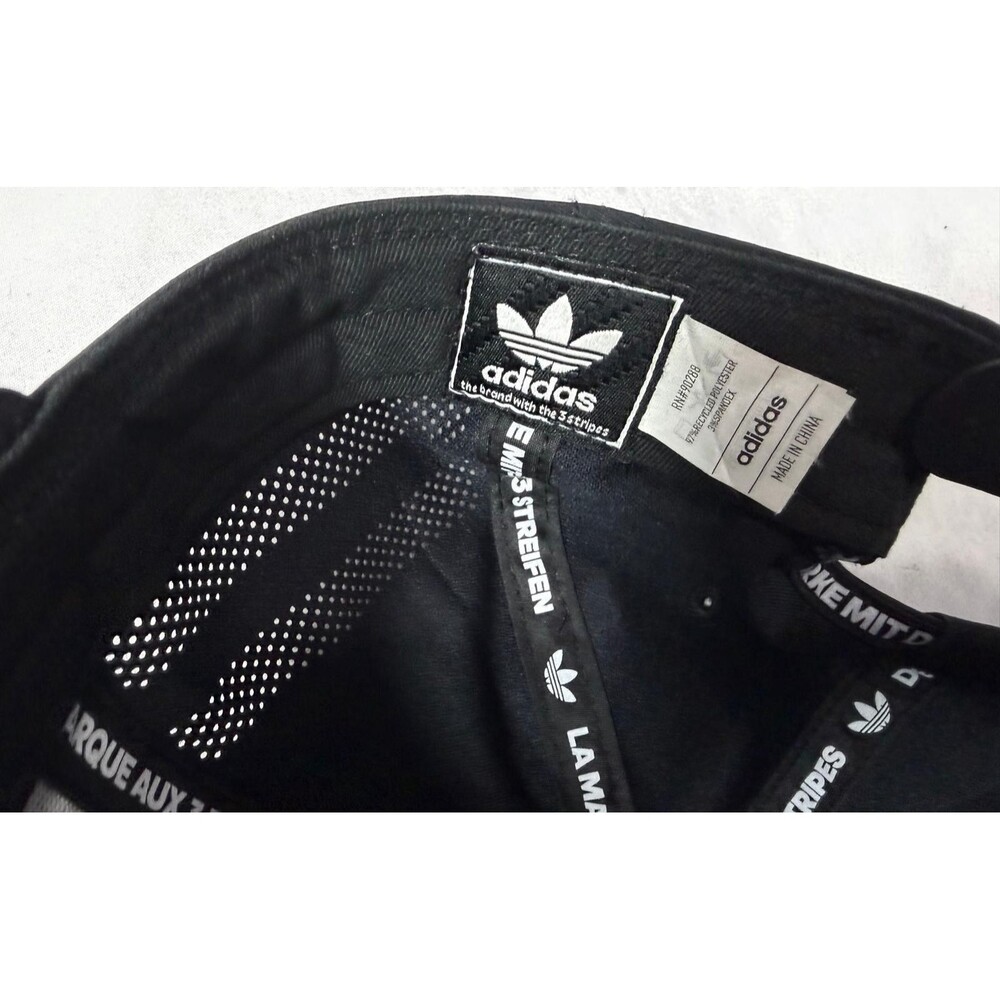 Adidas Originals Trefoil Hat Black Perforated Performance Relaxed Strapback NWT - Picture 8 of 8